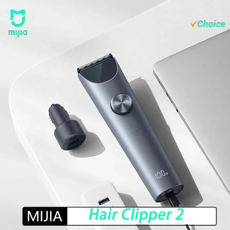 2026 Original MIJIA Hair Clipper 2 Hair Trimmer Professional Beard Cut Machine IPX7 Waterproof Wireless Haircut Machine CN