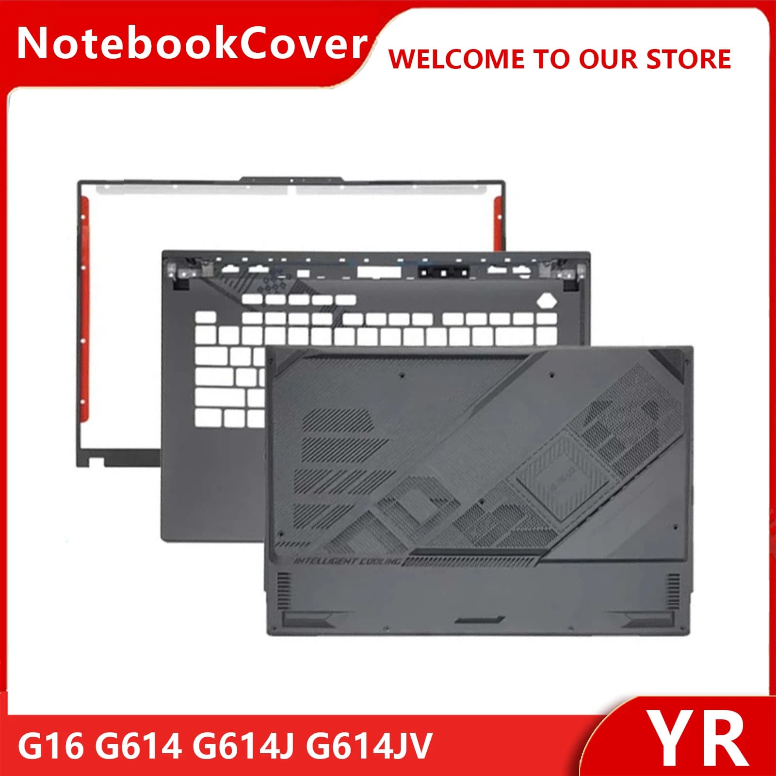 Front Bezel Laptop Palmrest Upper Top Case For ROG Strix 7 G16 G614 G614J G614JV G634 Lower Bottom Cover Hingecover