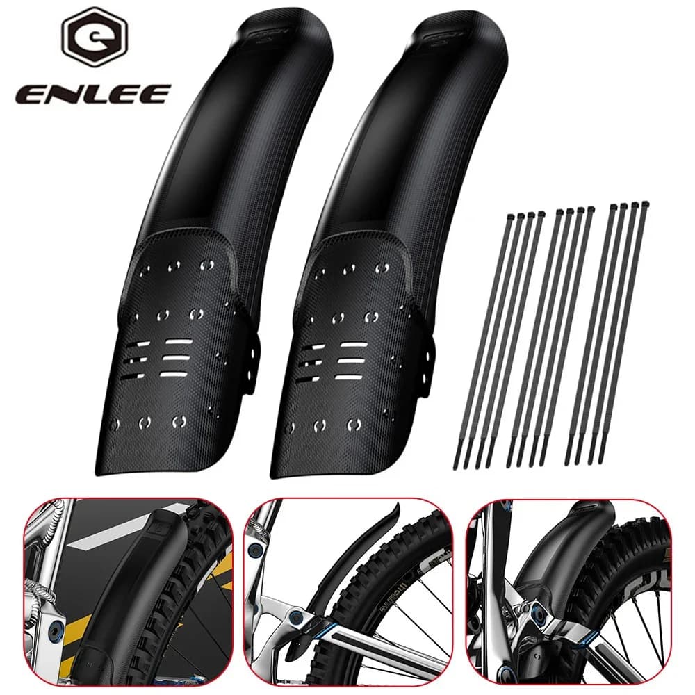 1/2PCS ENLEE Bike Hard Shell Fender Bicycle Front Rear Tire Wheel Mudguard MTB Bicycle Mud Guard Fender Cycling Part Accessories