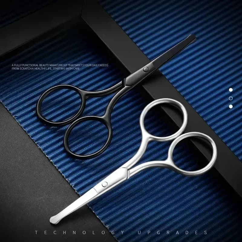 Forbici Semplici in Acciaio Inossidabile a Testa Rotonda per Peli del Naso, Trucco, Sopracciglia, Piccole Forbici per Barba, Strumenti di Bellezza, Vendita all'Ingrosso