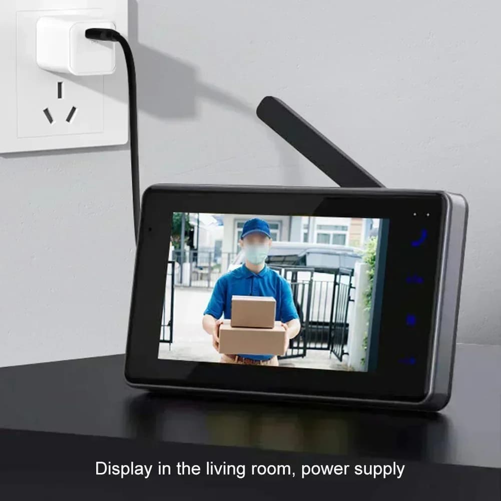 M16A 1080P Videocitofono impermeabile senza fili Schermo IPS da 4,3 pollici Noite a infrarossi Visioni Campanello Appartamento familiare Telecamera 2.4G