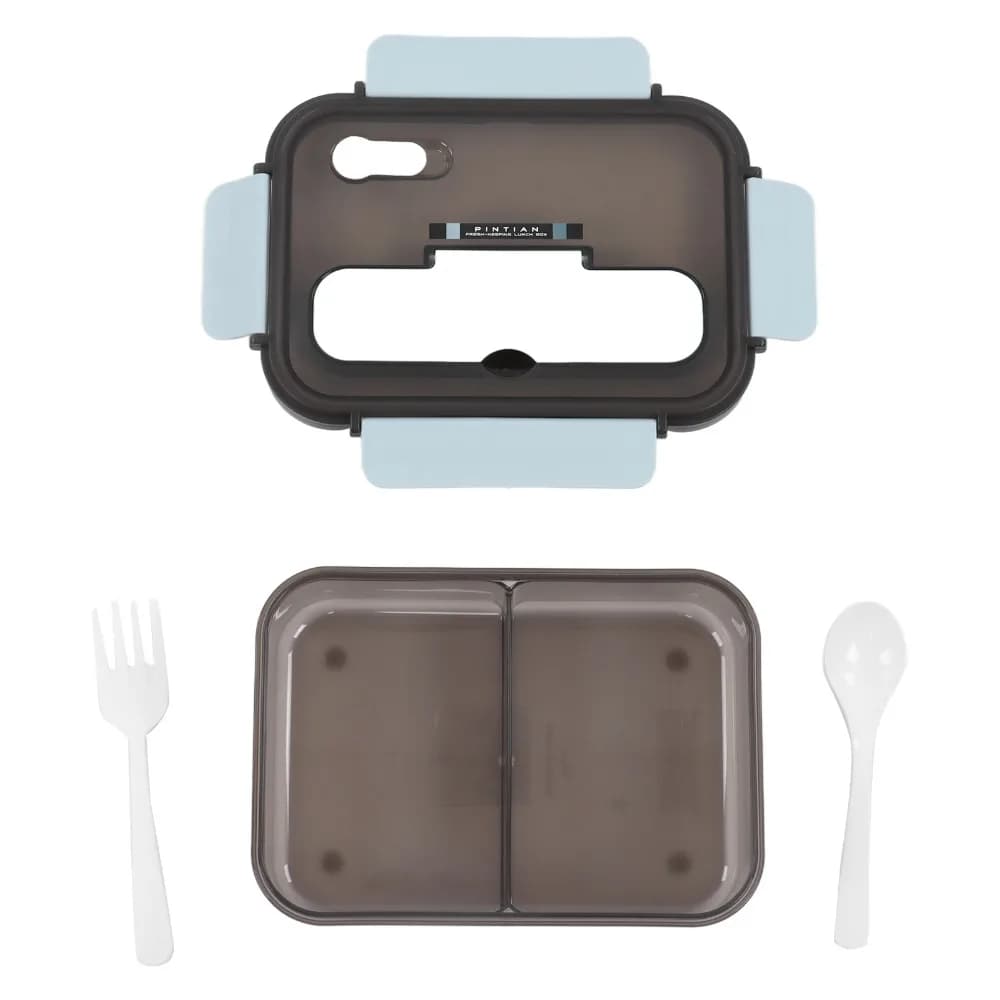 Cute PP Insulated Lunch Box 2 Compartment 1.1L Bento Lunch Box Food Storage Container For Office