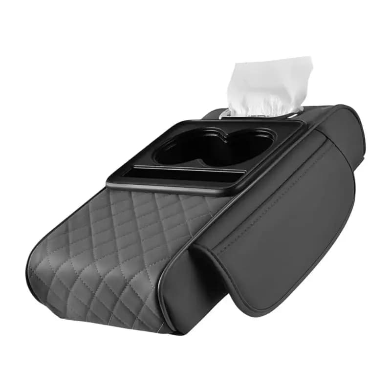 02DE Comfort Car Interior Center Console Armrest Cushion With Easy Access Tissue Box And Additional Storage