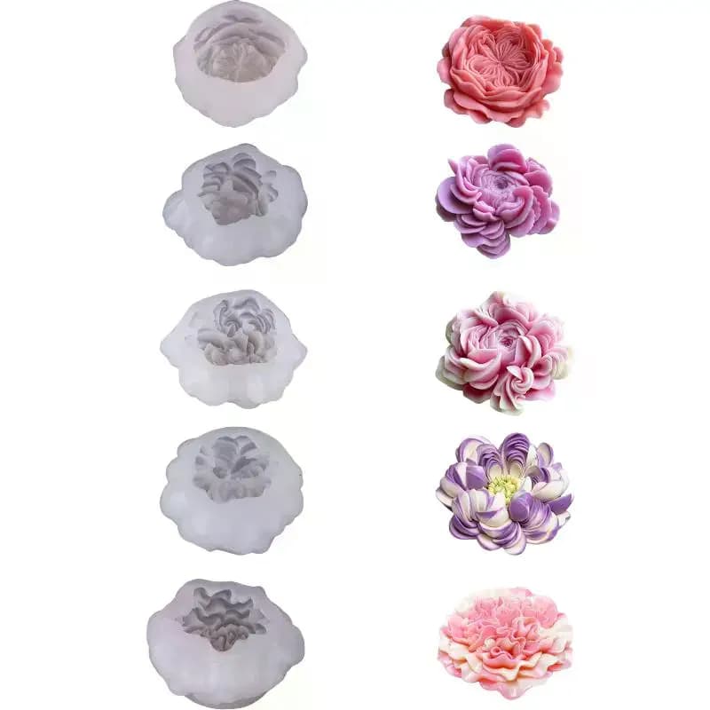 Stampi in Silicone a Forma di Fiore 3D per DIY, Ghiaccio, Pasticceria, Gelatina, Caramelle, Cioccolato, Decorazioni in Zucchero, Sapone, Utensili da Cucina per Pasticceria