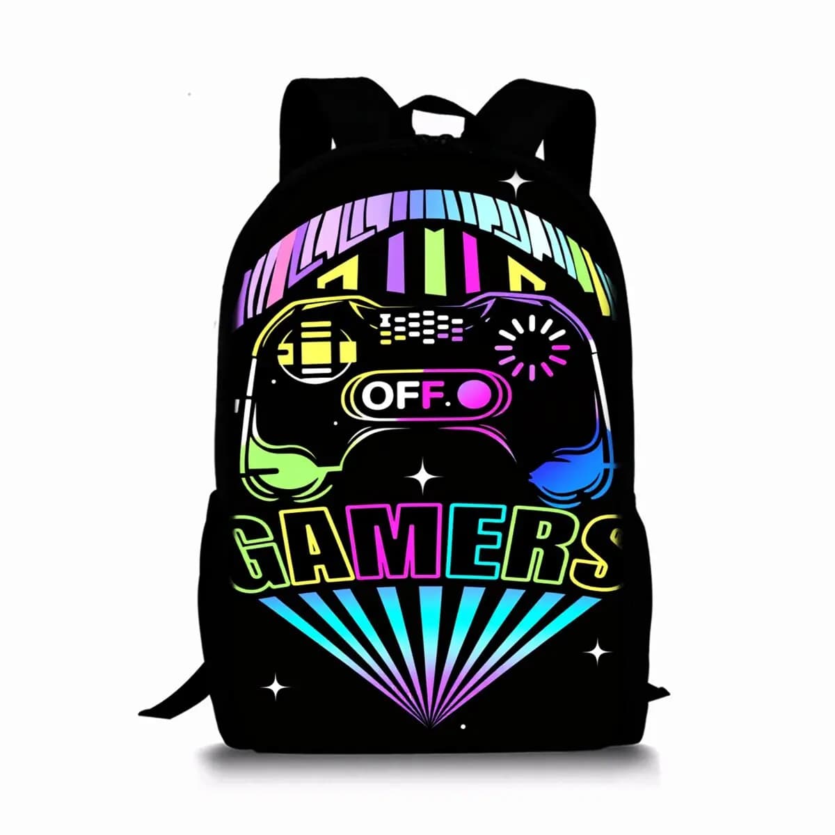Zaino Monostrato con Stampa Cyberpunk per Ragazzi/Ragazze, Miglior Regalo, Borsa Scolastica 2D Piatta con Cartoni Animati per Bambini