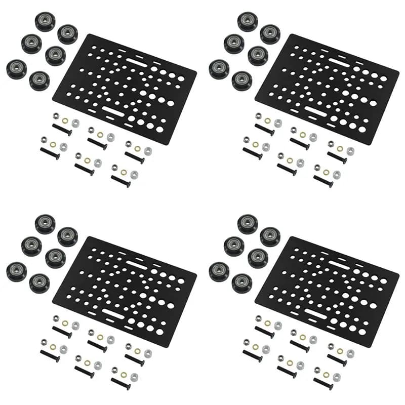 Gantry V-Slot A04G-4X 20-80mm Plate Set with V-Slot Solid POM Wheel Kit for Profiles, CNC Machine Components and 3D Printers Parts