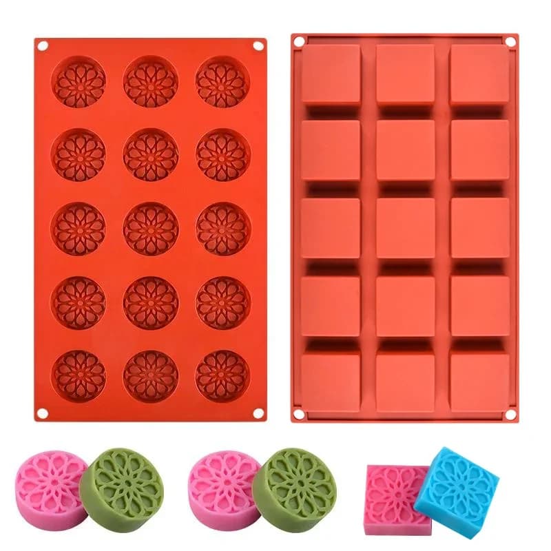 Stampo in silicone con motivo floreale per cilindro di cioccolato, caramelle, biscotti, dessert, strumenti di cottura, mini sapone rotondo, vassoio per cubetti di ghiaccio, snack Keto