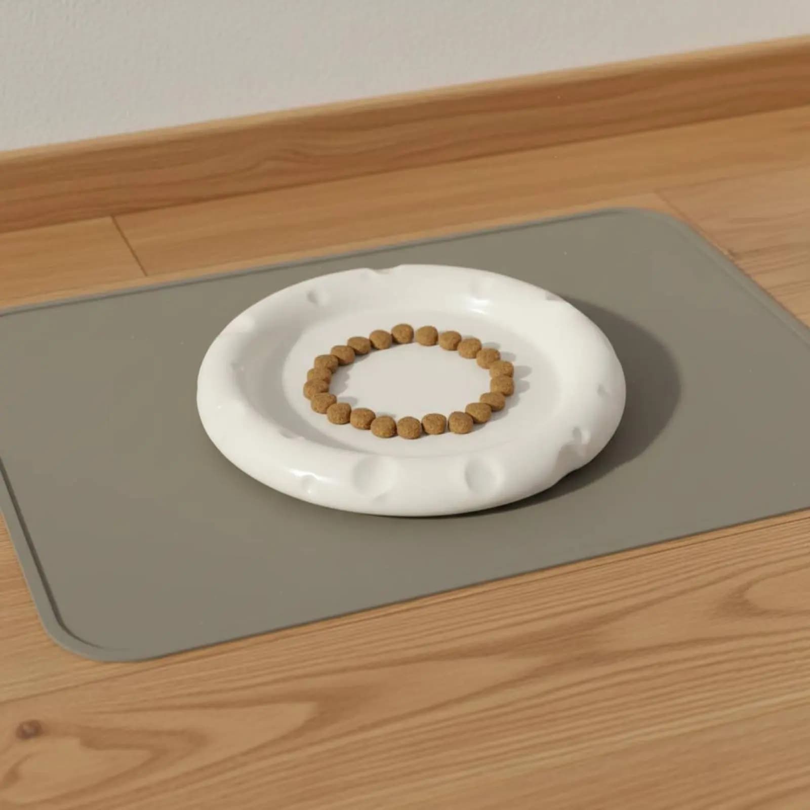 Cheese Design Pet Dish Easy to Clean Raised Ceramic Cat Dish Shallow Cat Food Bowl Pastel Hues for Felines