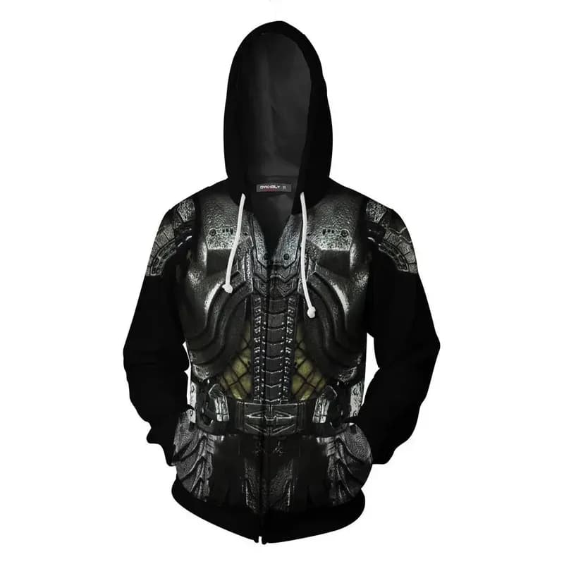 2025 aaa Cosplay Predators 3D Printed Costume Pullover Hoodie Halloween Zipper Jersey Top