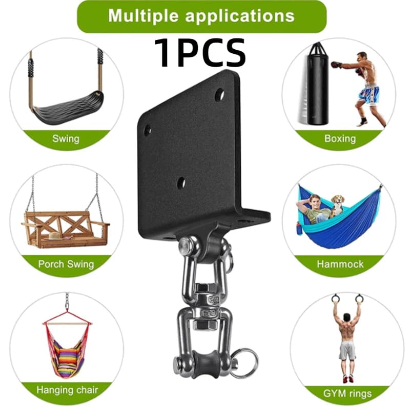Punching Bag Hanger Metal 360°Swivel Swing Hangers for Boxing Bag Ceiling Mount Sturdy Rotating with Screw swing Suspension Hook