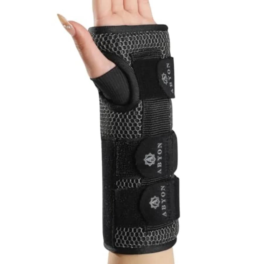 Carpal Tunnel Wrist Brace Night Support, Wrist Splint for Pain Relief, Tendonitis, Arthritis, and Sprains Lightweight, Breathab
