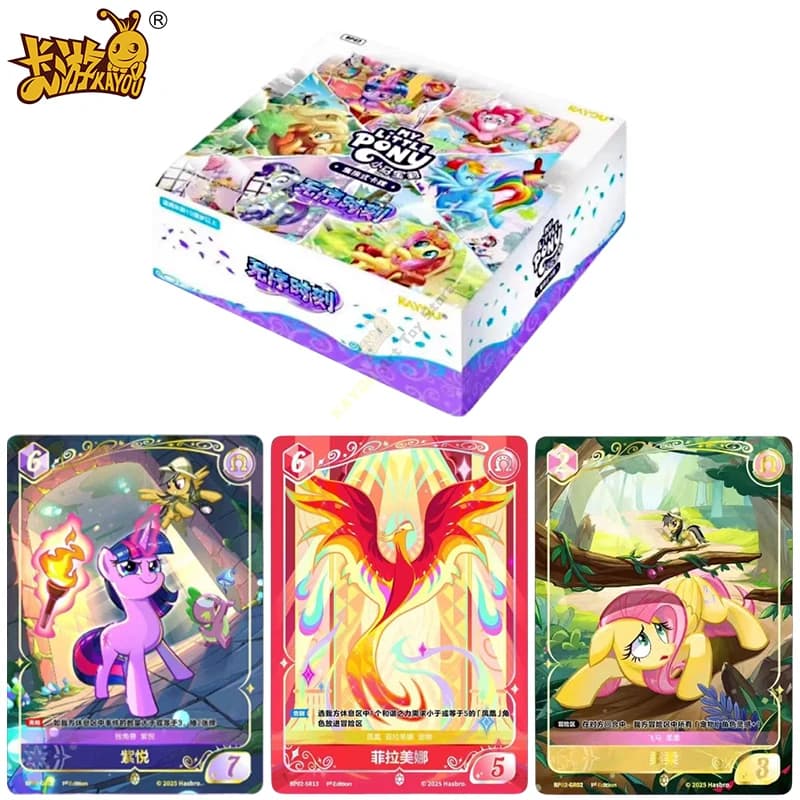 KAYOU My Little Pony Card Fantasy Wonderland Il secondo gioco Carte da collezione Anime Giocattoli periferici Flash Card Regali