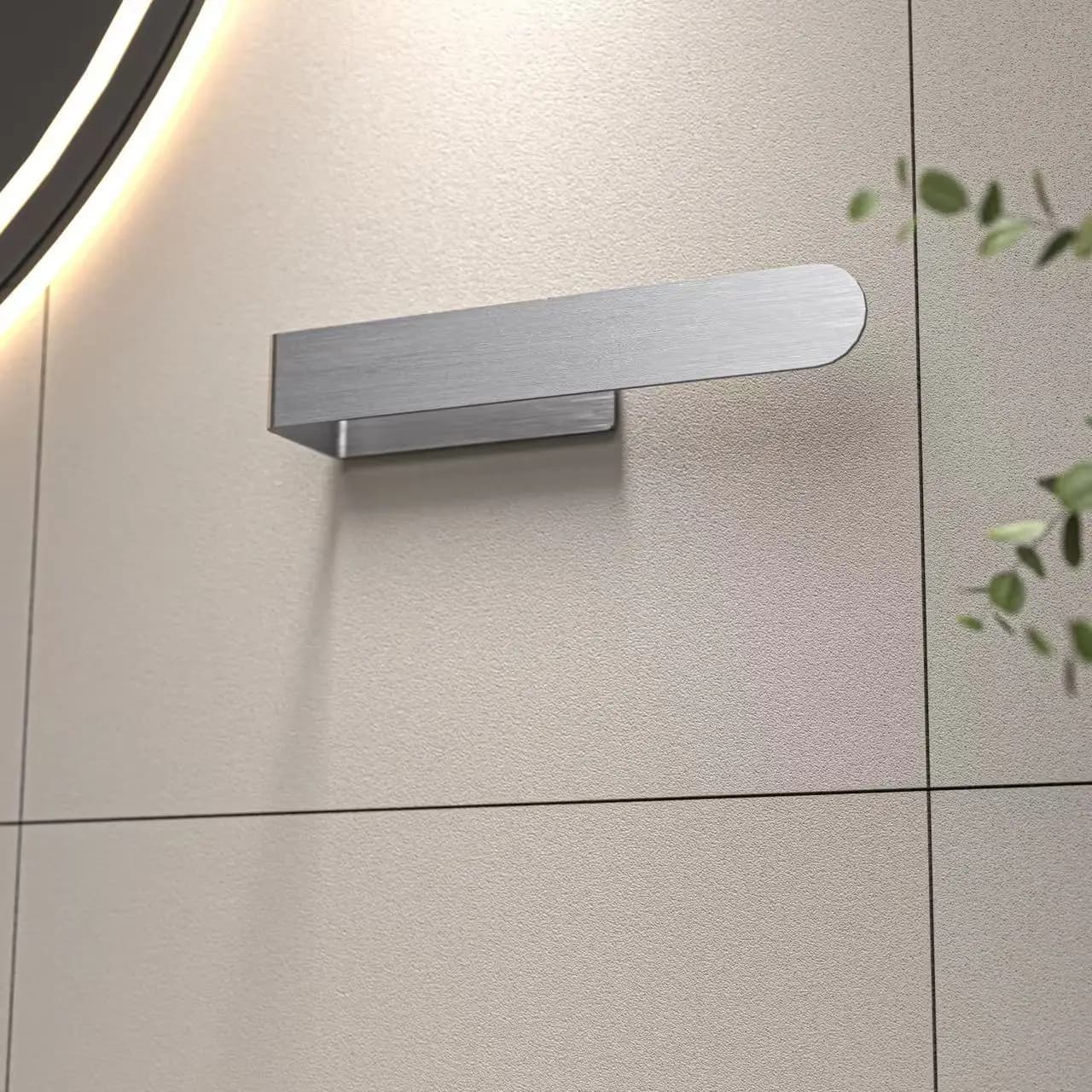 Portasciugamani SS autoadesivo da parete da 1 pezzo, bagno/cucina, senza trapano, installazione rapida, salvaspazio.