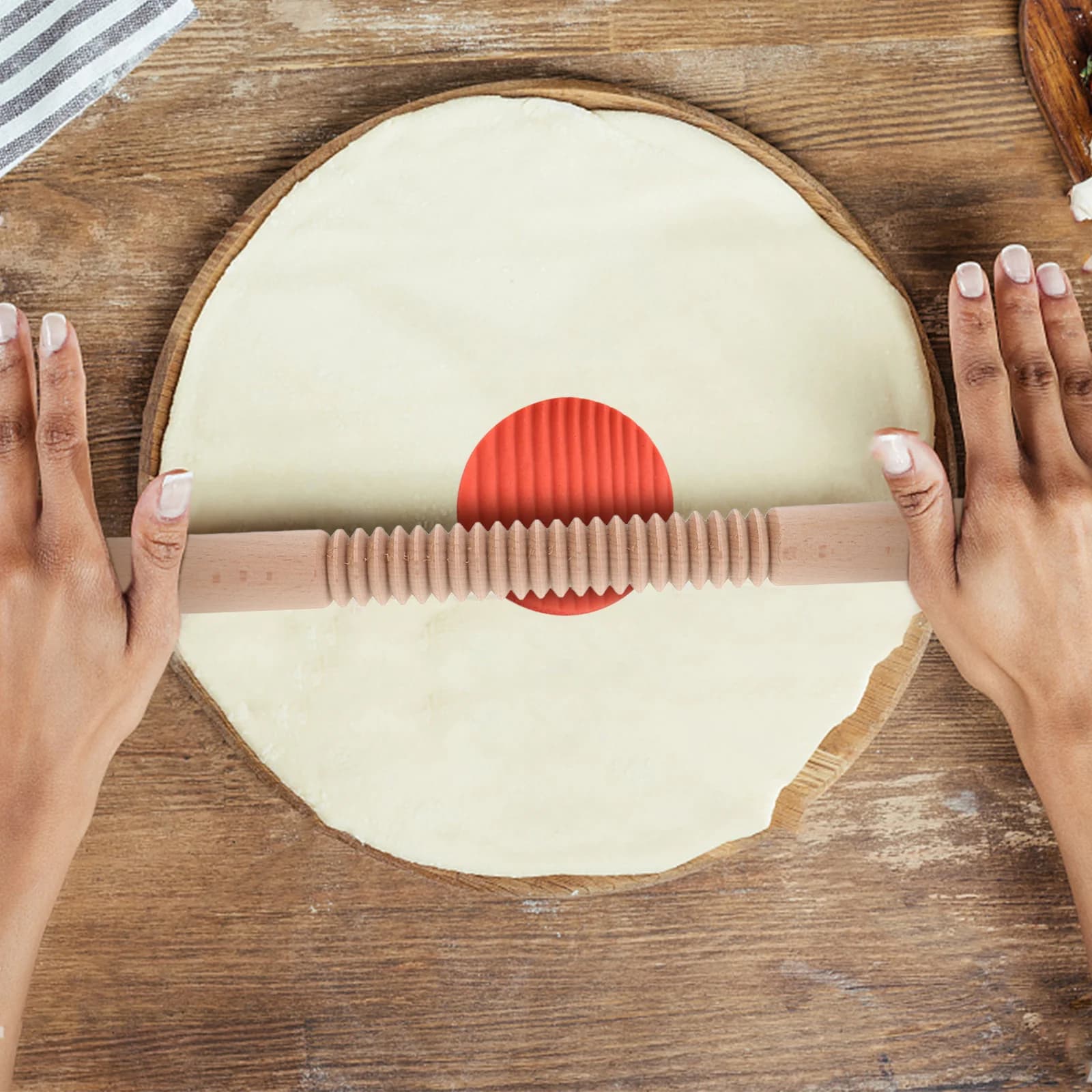 1 pz filo di legno mattarello antiaderente rullo di pasta utensile da cucina per cuocere pasticcini biscotti pizza pasta