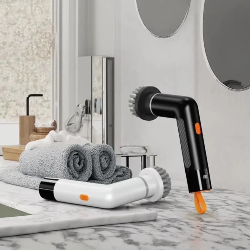 Spazzola per pulizia elettrica multifunzionale 4 in 1 Spazzola per pulizia automatica USB wireless rotativa Spazzola per scarpe Strumento per la pulizia della cucina