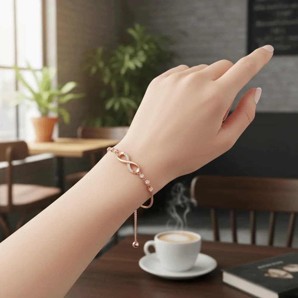 Braccialetti Regalo con Design a Nodo, Catena da Polso con Zirconi, Gioielli alla Moda, Bracciale Simbolo Portafortuna, Bracciale di Lusso Leggero con Fiocco per Feste