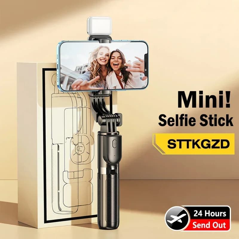 Bastone selfie portatile con luce di riempimento Supporto per treppiede Mini supporto per telefono Telecomando Bluetooth wireless per trasmissione in diretta Huawei TikTok