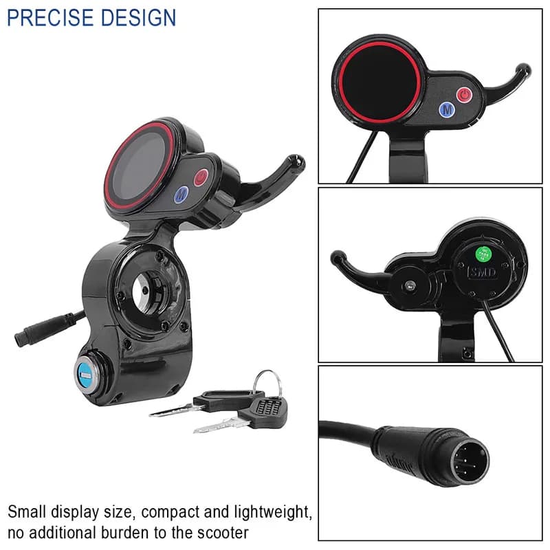 LCD Display Meter For Hitway H5 Electric Scooter 6 Pins Black ABS Dashboard Speed Battery Distance Replacement Part Accessories