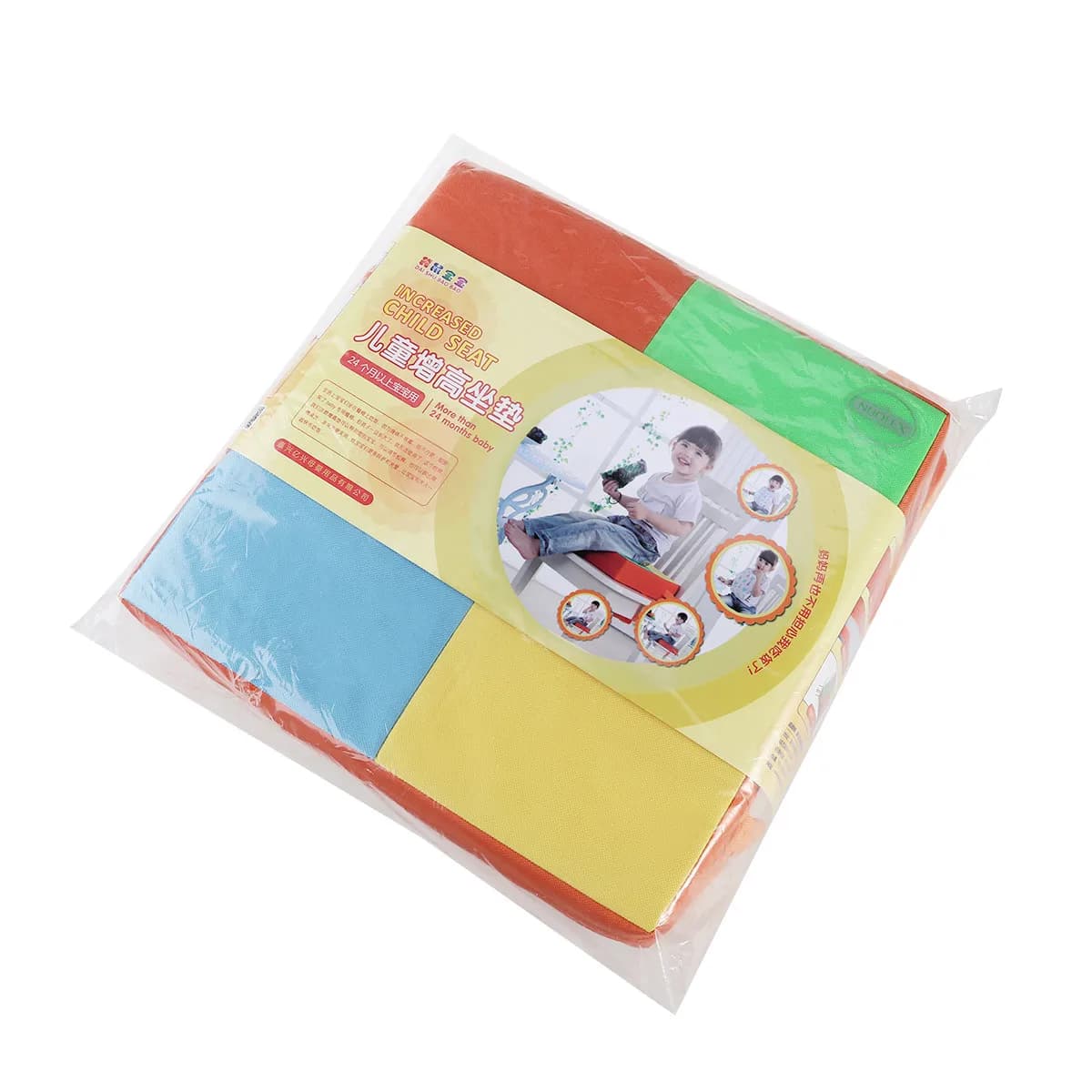 Cuscino Rialzato per Seggiolone Bambini, Colore Casuale, in Tessuto Oxford e PVC, con Fibbie Regolabili, Antiscivolo, Tappetino Rialzato per Seggiolone