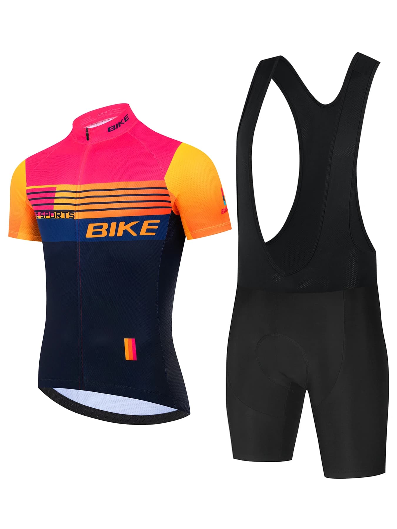 2027 Pro Team Men's Short Sleeve Cycling Jersey Set with Bib Shorts MTB Bike Clothing High Quality Ropa Ciclismo Bicycle Uniform
