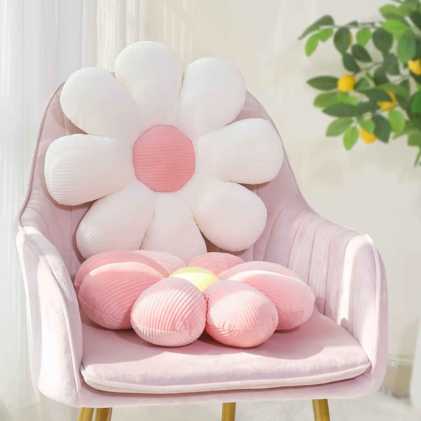 Cuscino girasole, cuscino sedile margherita, tappetino floreale, tappetino da ufficio, tappetino peluche, regalo di Natale, Halloween, regalo del Ringraziamento