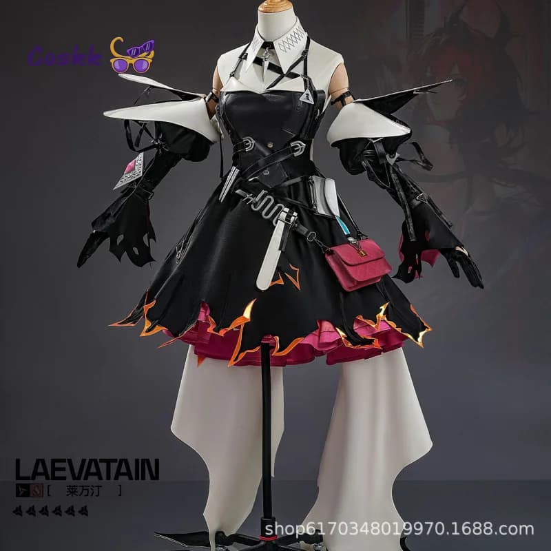 Gioco Arknights: Laevatain ‌ Costume da Cosplay, Abito per Feste in Maschera, Uniforme per Halloween, Carnevale, Natale, Abbigliamento per Giochi di Ruolo