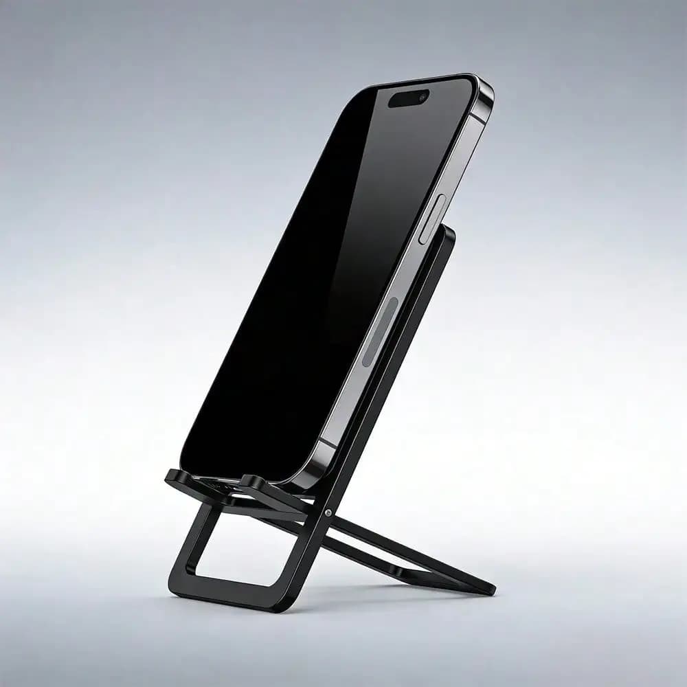 Supporto per telefono da tavolo pieghevole in lega di alluminio compatibile con iPhone Android, adatto come regalo di compleanno per amici, supporto per telefono