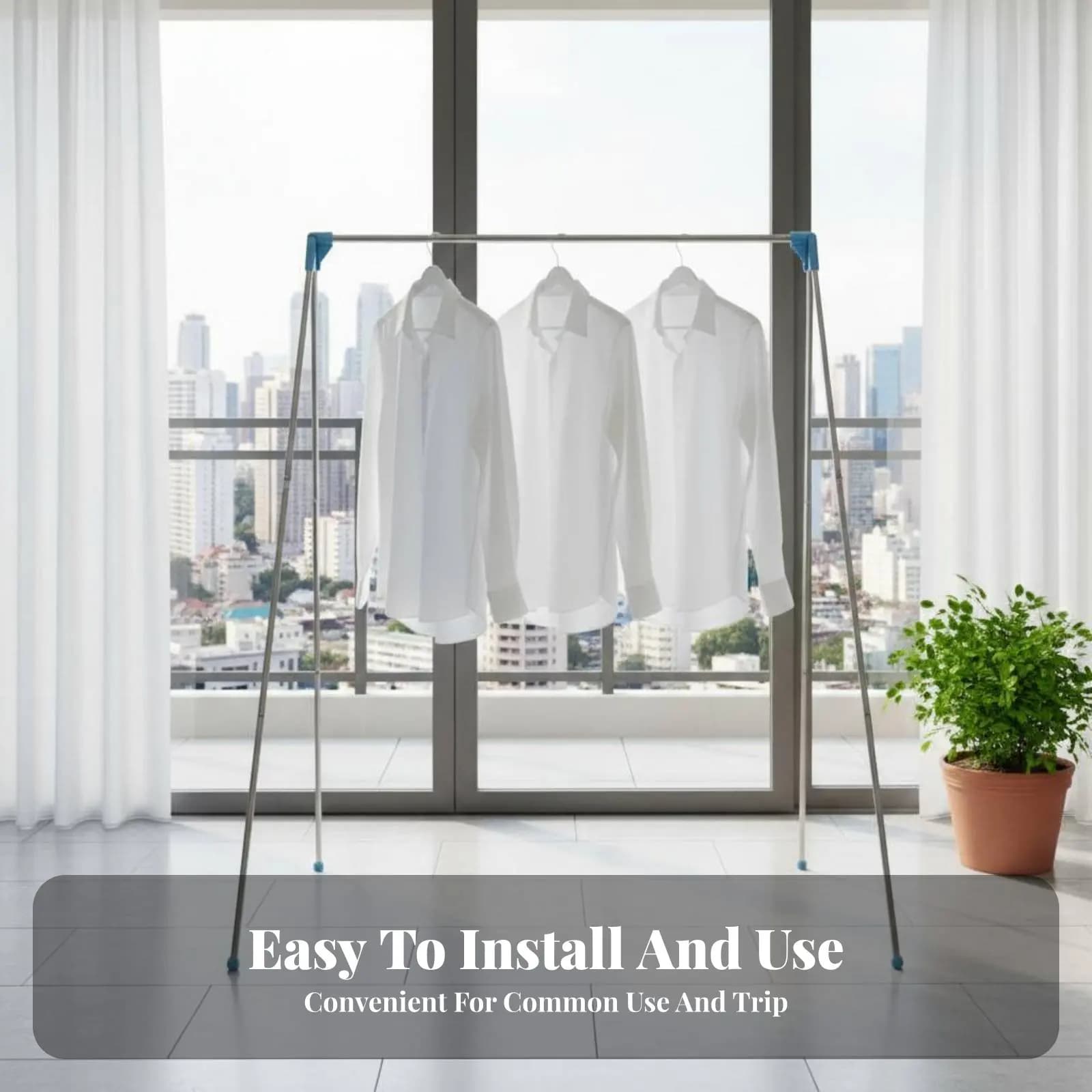 Treppiede Foldable Drying Machine, Portable Design and Extensible for Internal and External Use, Ideal for Travellers and Students