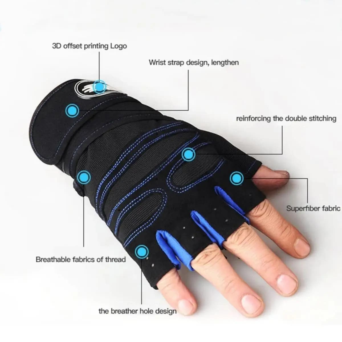 Men's and Women's Gym Gloves, Bearing Gloves, Body Building, Training, Sports, Exercise, Cycling, Anti-shock