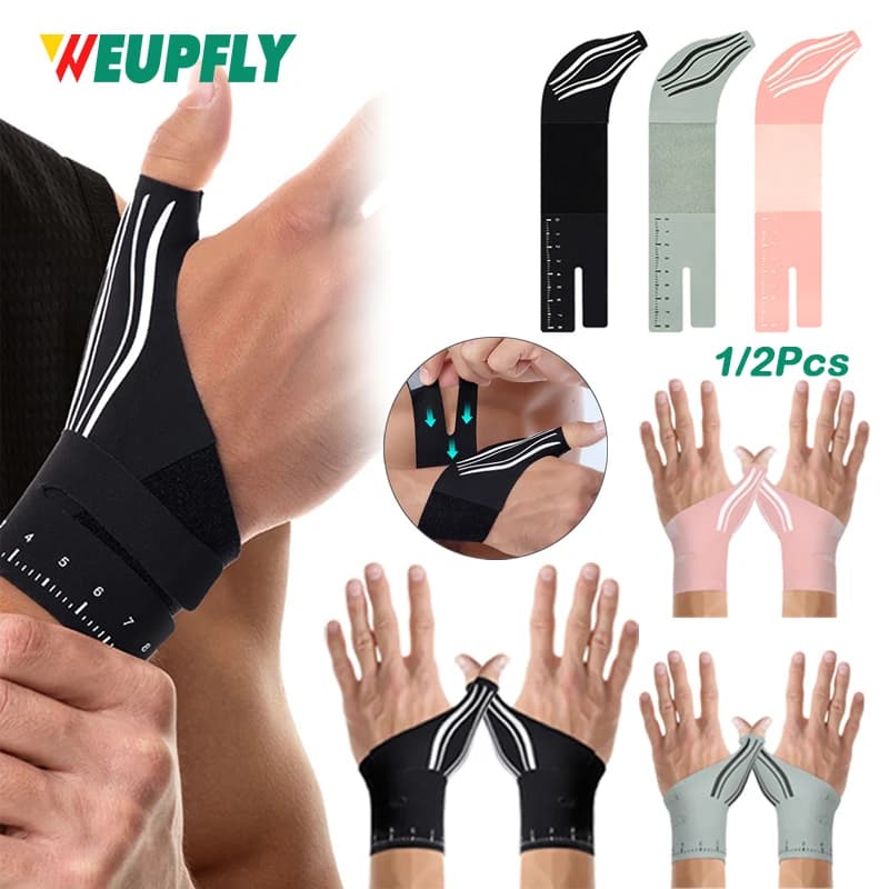 1/2 Pezzi Fascia Compressiva Ultra Sottile per Pollice e Polso per Tendinite, Supporto per Alleviare il Dolore da Artrite per Donne e Uomini