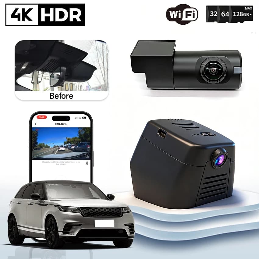 NEW! Dashcam HD 4K 2160P with APP and WIFI Control, Night Vision, Video Recorder for Land Rover Discovery Sport 2020-2025