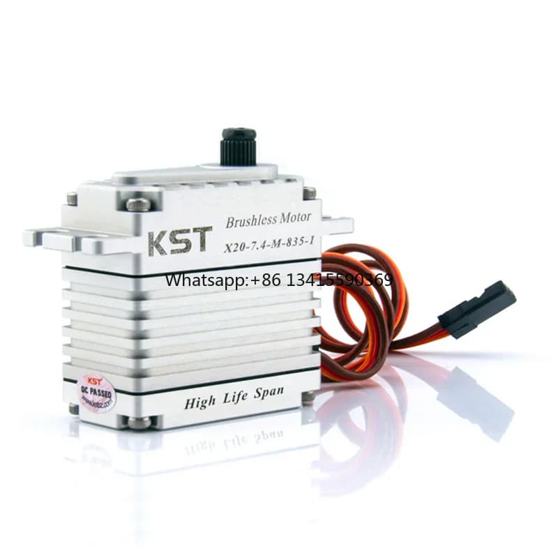 KST X20-7.4-M-835 HV Brushless 6BB HLS Servo 40Kgf.cm 0.13sec Servo in metallo con custodia in alluminio CNC per elicotteri RC