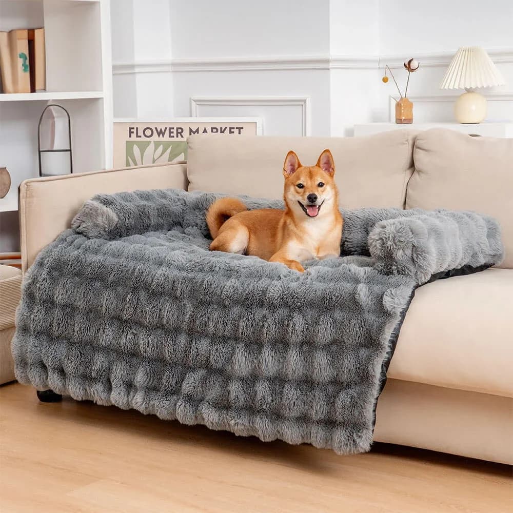 Peluche letto per cani morbido cuscino per cani in peluche, copridivano per mobili per animali domestici, lavabile, cuscino per coperte cuccia per cani