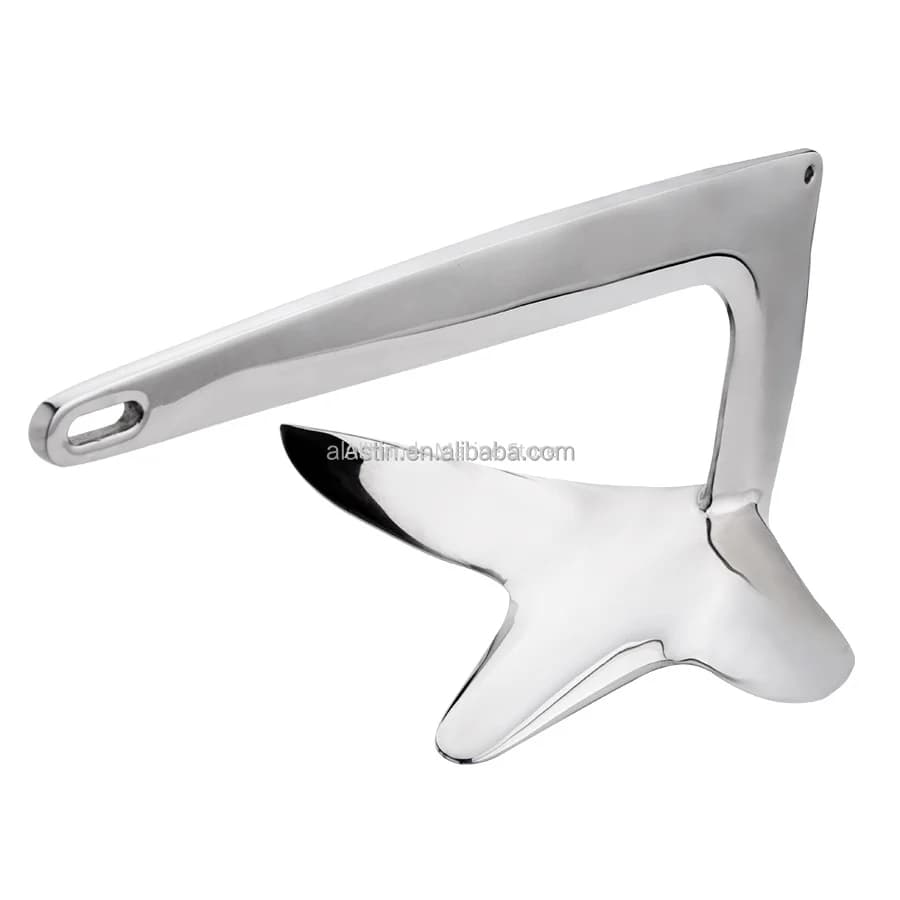 Best Seller Yacht Hardware 316 Stainless Steel Cast Bruce Anchor Polished Marine Anchor For Boat