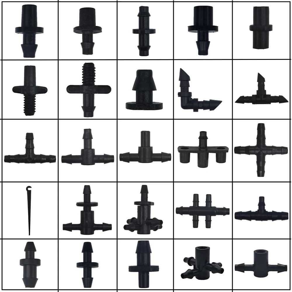 Garden water connector drip irrigation for tube accessories from 1/4'' and 1/8''''''' t plug-in adapters for cross plugs Eng