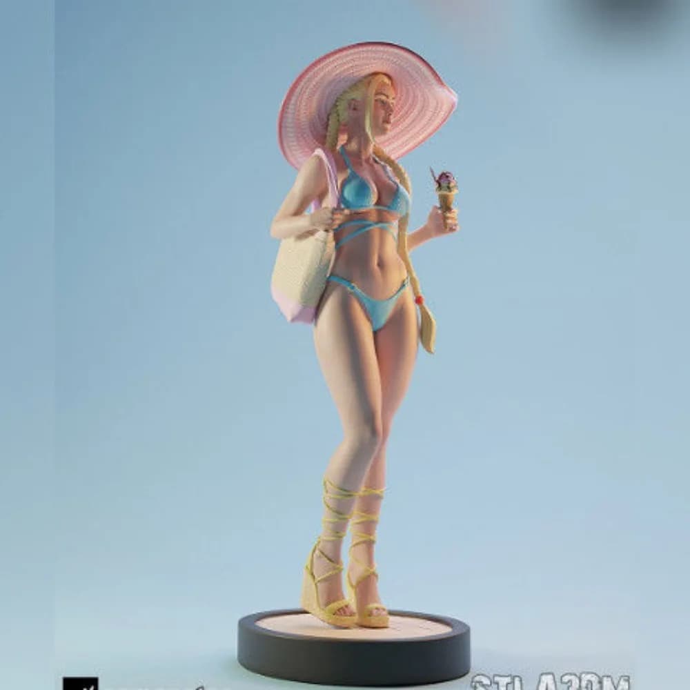 Costume da bagno estivo Modello in resina di bellezza Stampato in 3D Smontato Non verniciato Autoassemblaggio Mini figurine artigianali Miniature