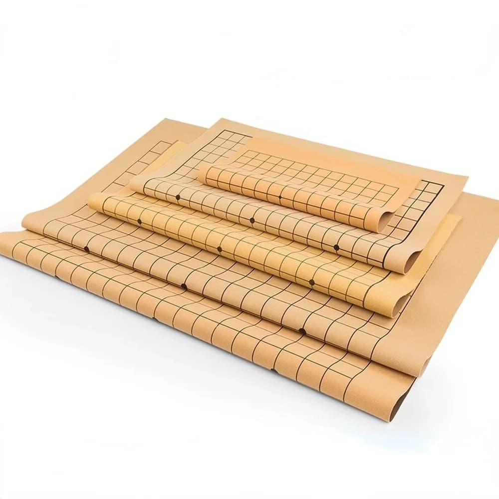 Go Gioco da tavolo Pieghevole in pelle PU Weiqi Scacchiera Tappetino da pratica portatile Gioco di strategia educativa multi formato a colori casuali