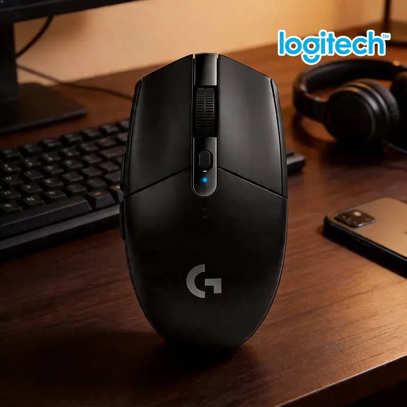 Mouse da Gaming Wireless Logitech G304 LIGHTSPEED, Sensore HERO 12000 DPI, Latenza 1ms, Batteria 250 Ore, Sostituzione Rapida della Batteria