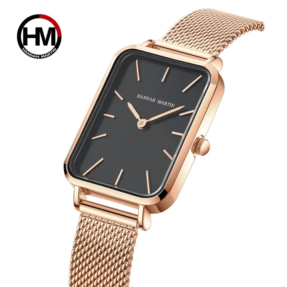 Rettangolo ultrasottile stile nordico semplice movimento al quarzo giapponese moda cinturino in acciaio inossidabile con cinturino argentato orologi da donna