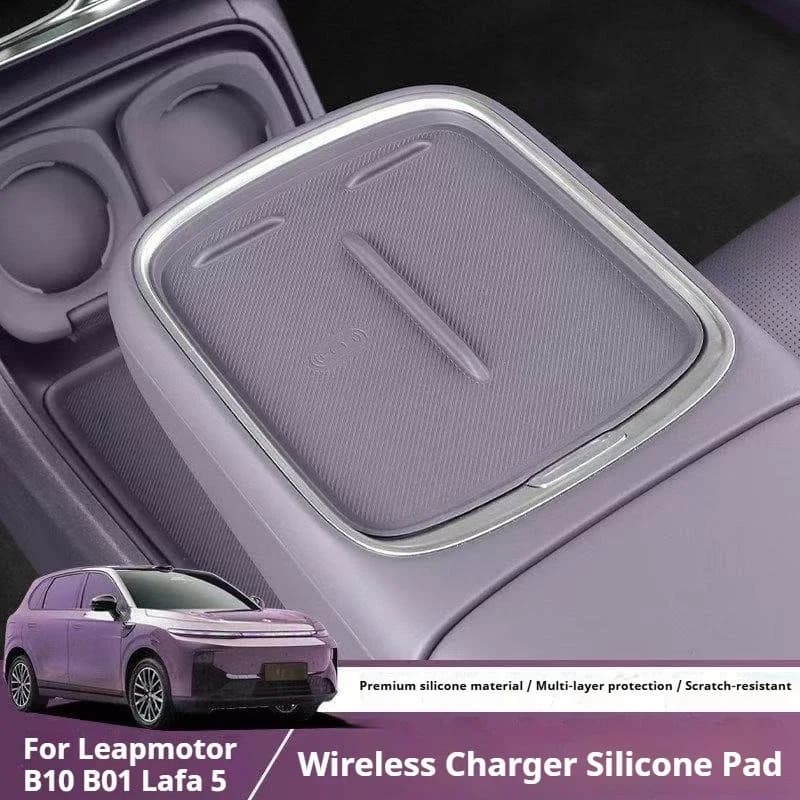 Per Leapmotor B10 B01 Lafa 5: Custodia per ricarica wireless per console centrale auto, tappetino antiscivolo in silicone, accessori protettivi per interni