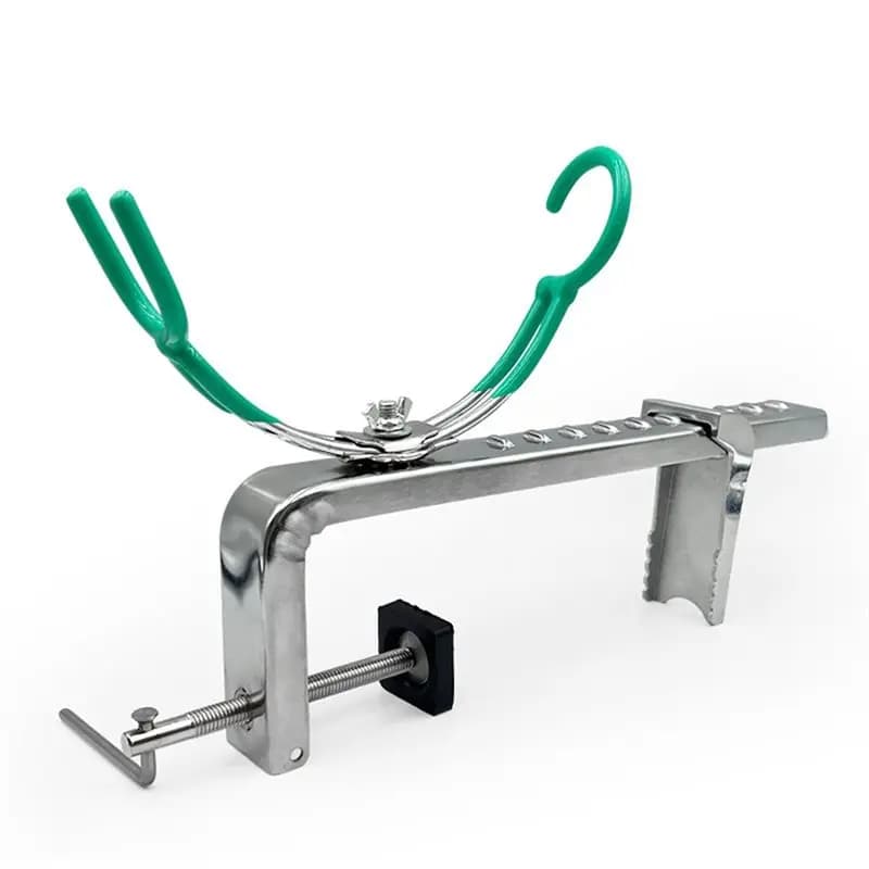 AA67-Multifunctional Clip-On Bridge Fishing Bracket Adjustable Raft Fishing Bracket Railing Fishing Rod Holder