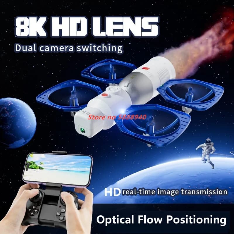 WIFI FPV Camera HD 8K Space Satellite Aircraft Remote Control Satellite Photography Drone RC Toy RC Dron Aircraft Toy Gifts Kid