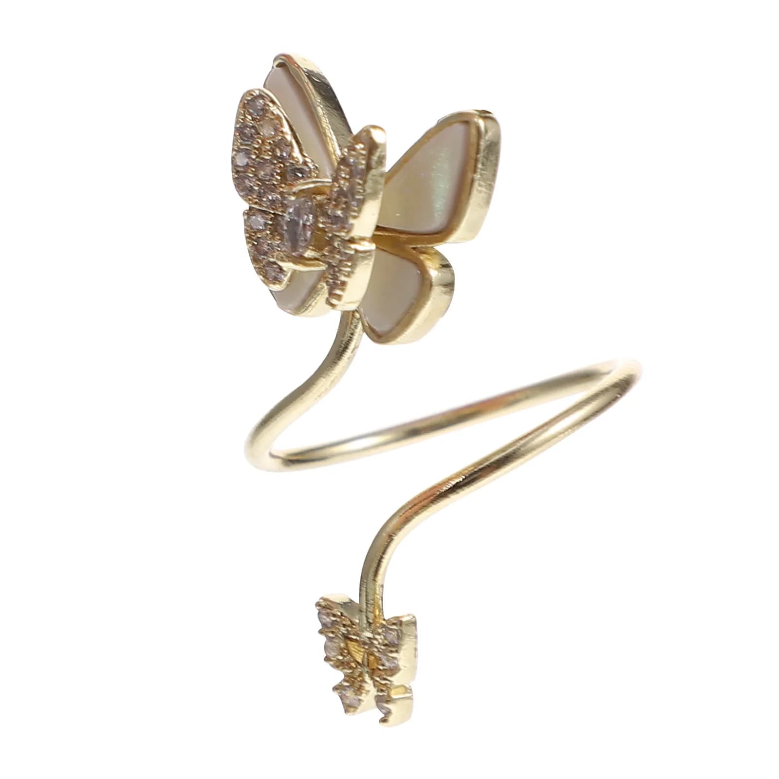 Anello per Unghie a Forma di Farfalla, Charm per Nail Art alla Moda per Donne, Gioiello Creativo per Dita, Accessorio Regalo
