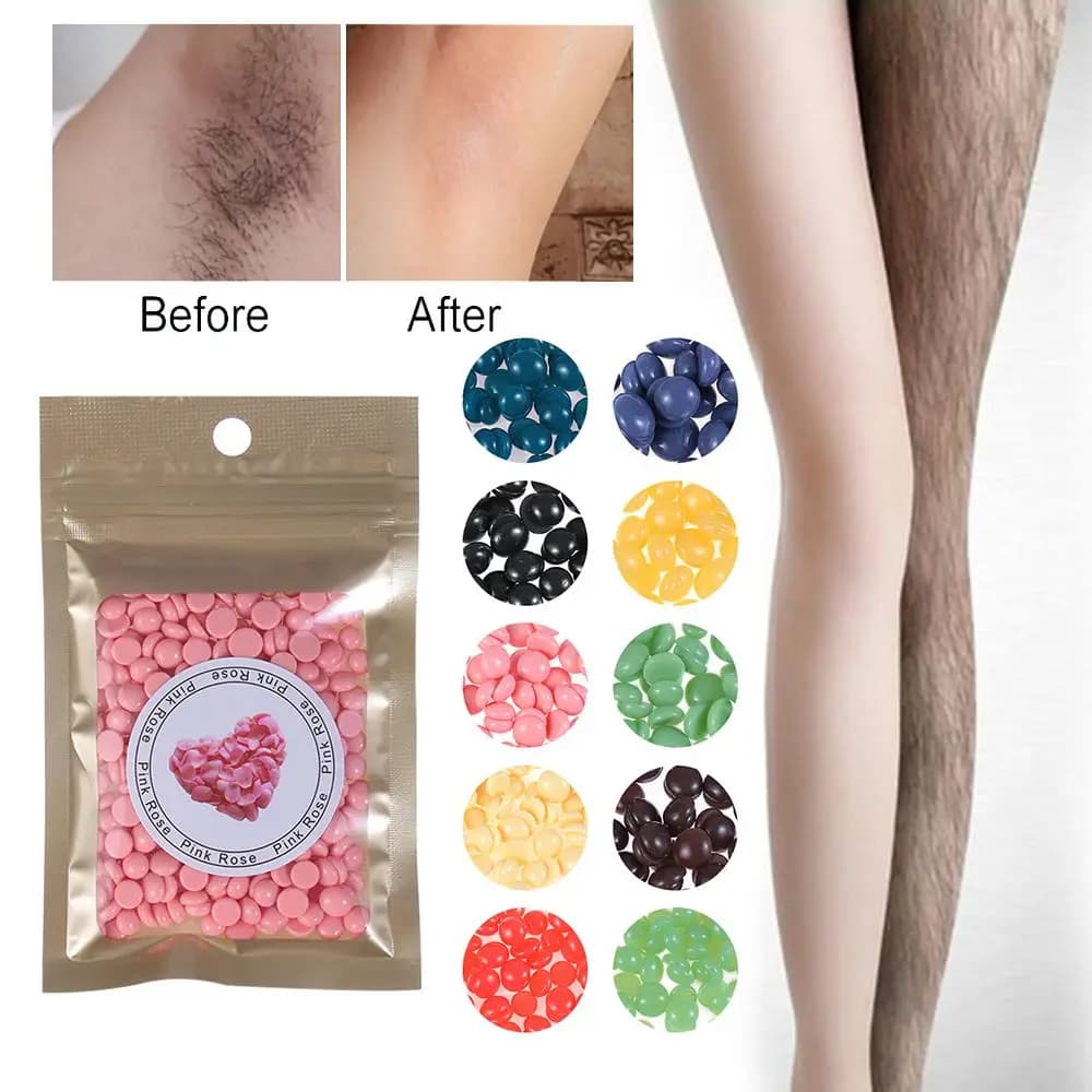 Painless Film Hard Wax Beans Hot Film Wax Bead Hair Removal Wax Depilatory Removing Unwanted Hairs in Body Depilatory Wax