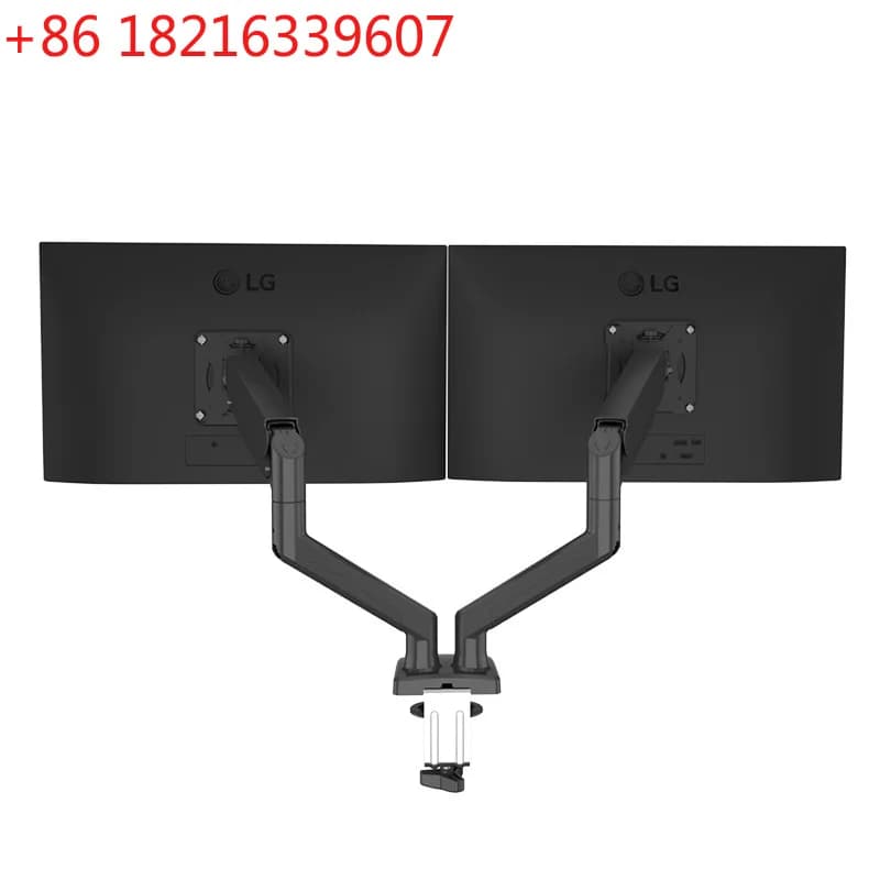 20000 Times Fatigue Test Dual Monitor Stand, Gas Spring Dynamic Hover, Universal Desktop Mount for Two Monitors