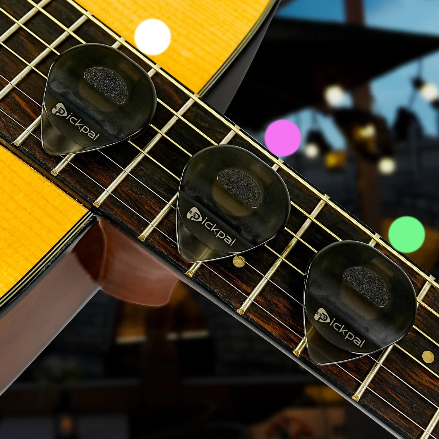 Guitar Touch Luminous Pick LED Glowing Guitar Pick Musical Stringed Instrument Glowing Plectrum for Bass Electric Guitarists