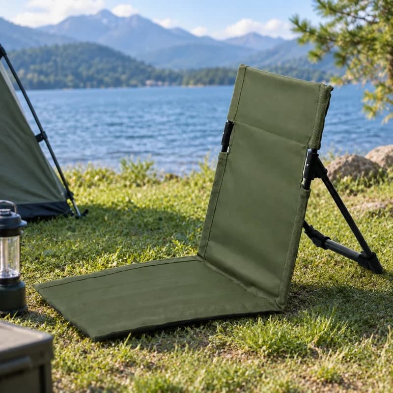 Lightweight Foldable Aluminum Camping Seat, Portable Chair Ideal for Travel, Fishing, and Beach Use