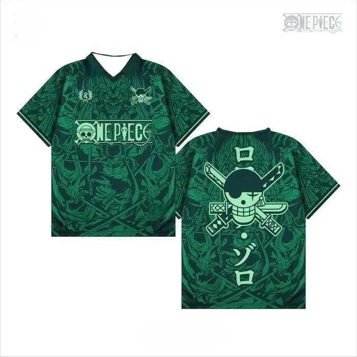 Maglia Sportiva Estiva 2026 One Piece Roronoa Zoro Tema Stampa Completa 3D Traspirante Asciugatura Rapida per Ragazzi e Ragazze