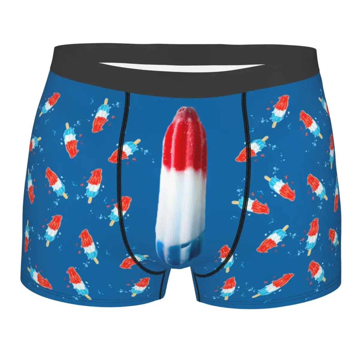 Pantaloncini boxer personalizzati Rocket Popsicle per Homme Stampa 3D Biancheria intima personalizzata personalizzata Mutandine Slip Mutande morbide