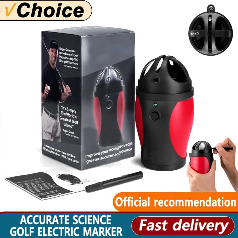 Il tracciatore elettrico da golf trova ruota il centro della linea di distribuzione della gravità Accessori per pittori di palline a LED Strumento per marcare macchie di palline